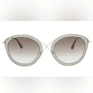 Tom Ford Pale Gold Tone/ Brown Gradient TF605 India 02 Butterfly Sunglasses Tom Ford | Accessories | Tom Ford Pale Gold Tone Brown  main image 2